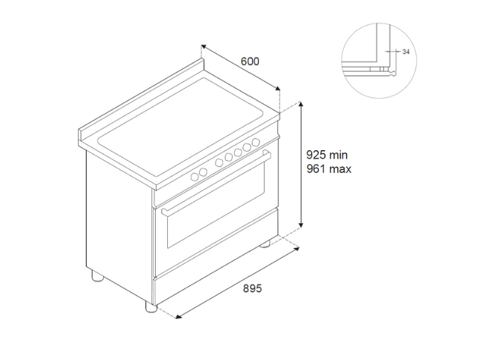 HER96L1EXT2 Bertazzoni afbeelding 2