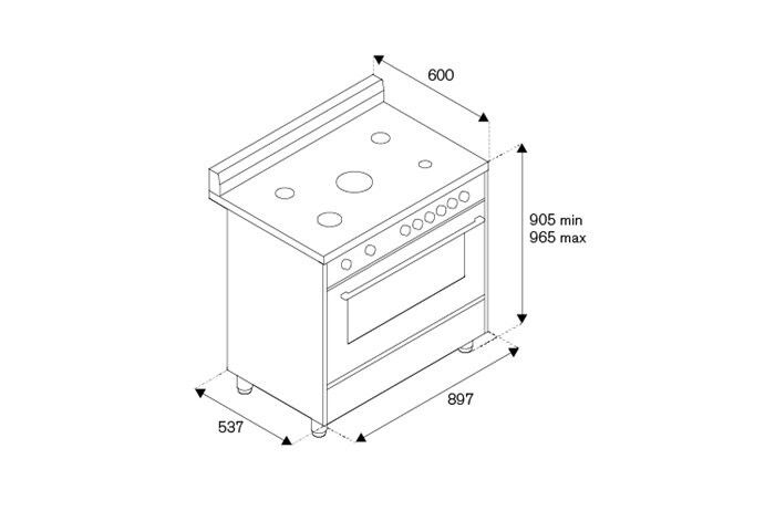 Bertazzoni MAS95IMFEATNV  fornuis afbeelding 5
