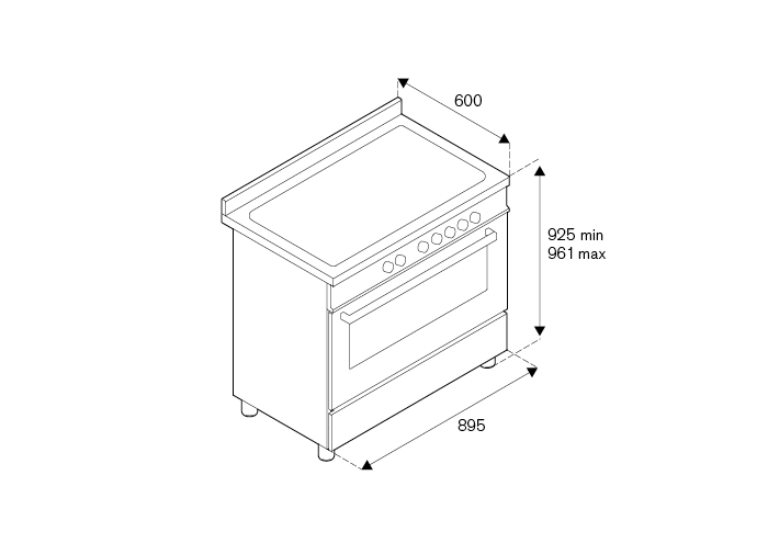 MAS96L1ENET2 Bertazzoni afbeelding 2