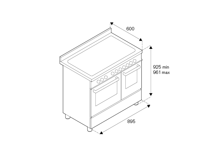 MAS96L2ENET2 Bertazzoni afbeelding 2
