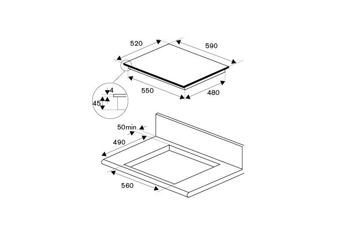 P604IM2B2NE-20 Bertazzoni afbeelding 2