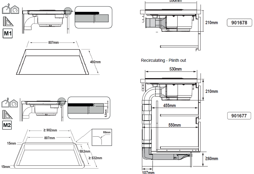 Bertazzoni kookplaat inbouw P904IHK2M30NT afbeelding 4