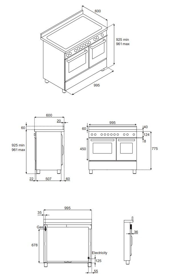 PRO105I2EBIT2 Bertazzoni afbeelding 2