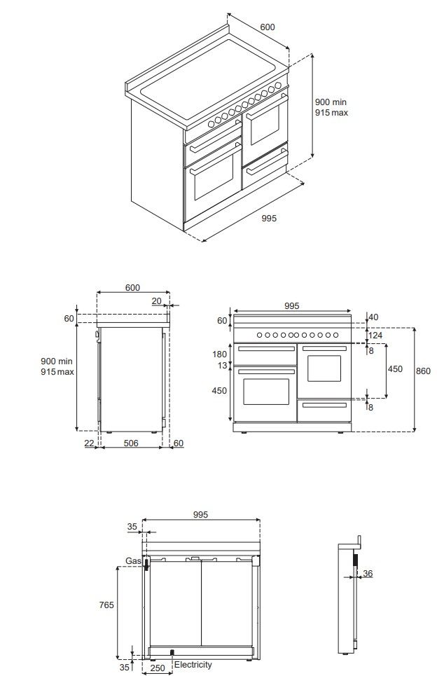 Bertazzoni fornuis PRO106L3ENET2 afbeelding 3