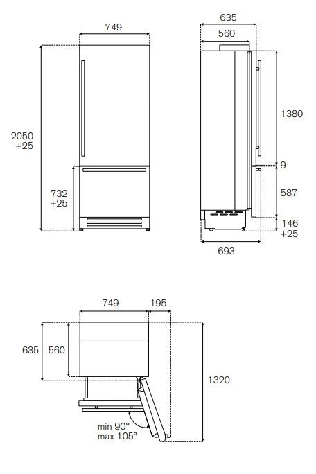 REF755BBRXTT Bertazzoni afbeelding 2