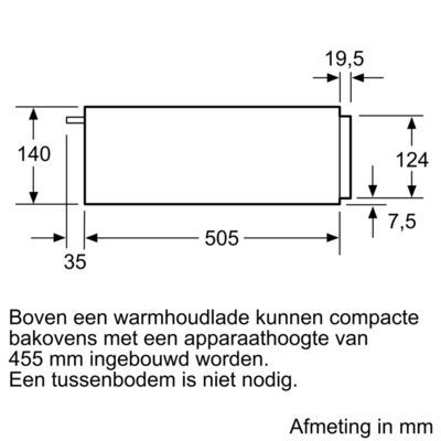 Bosch BIC510NS0  warmhoudlade afbeelding 5