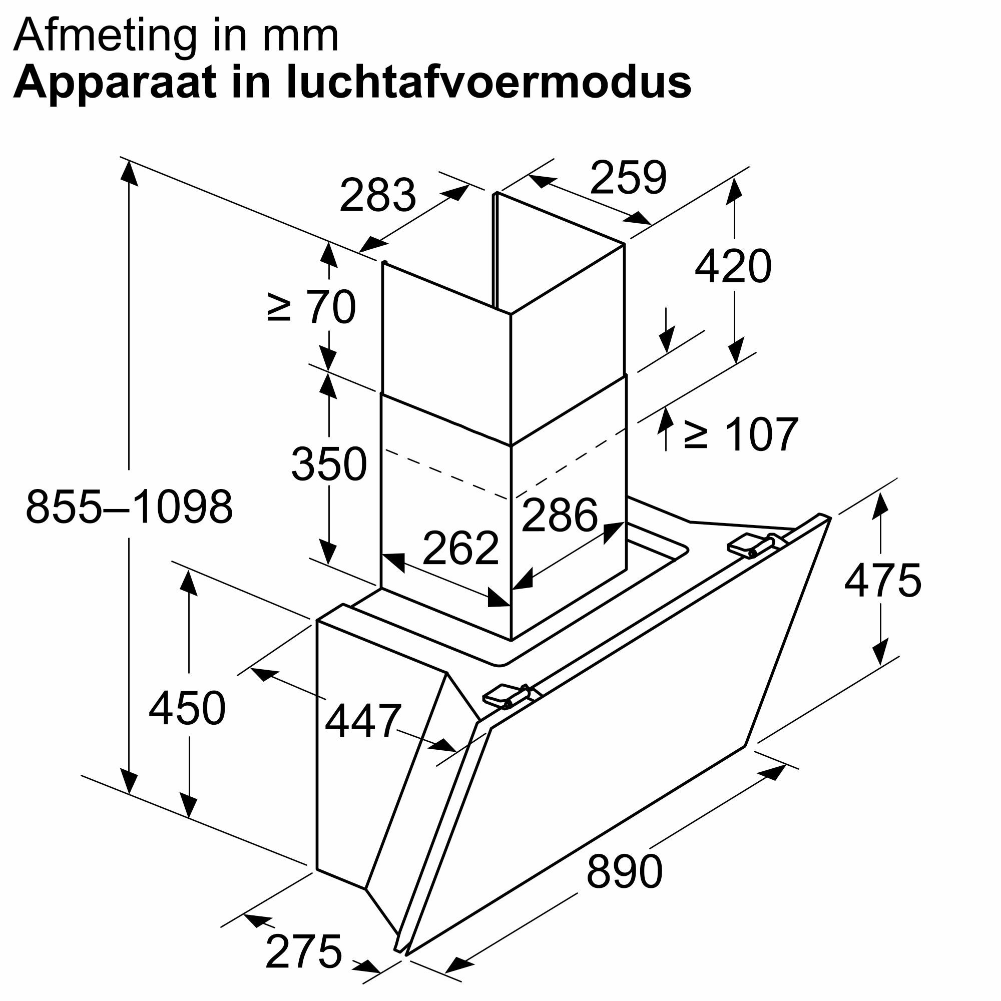 Bosch DWK91LT65  afzuigkap afbeelding 5