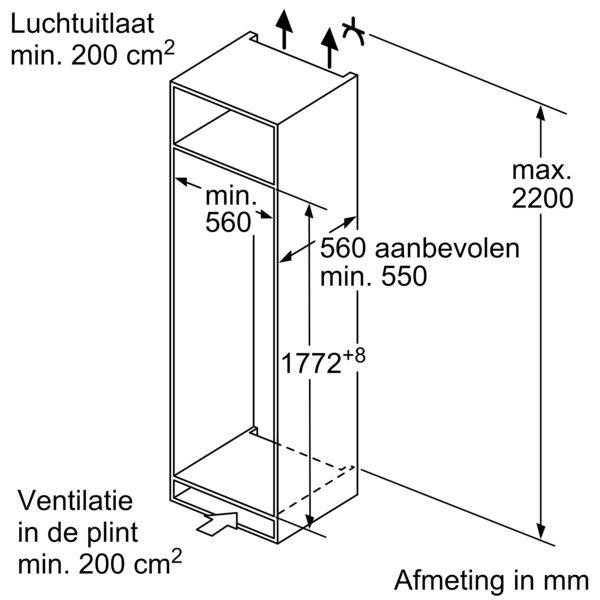 Bosch KIR81ADC0 inbouw koelkast afbeelding 5