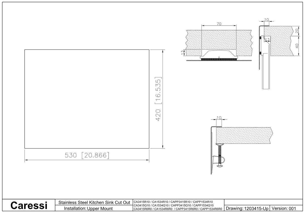 Caressi spoelbak 708004 afbeelding 3