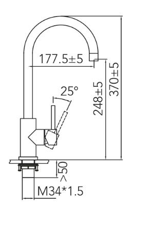 CARESSI spoelbak CABL37002 afbeelding 3