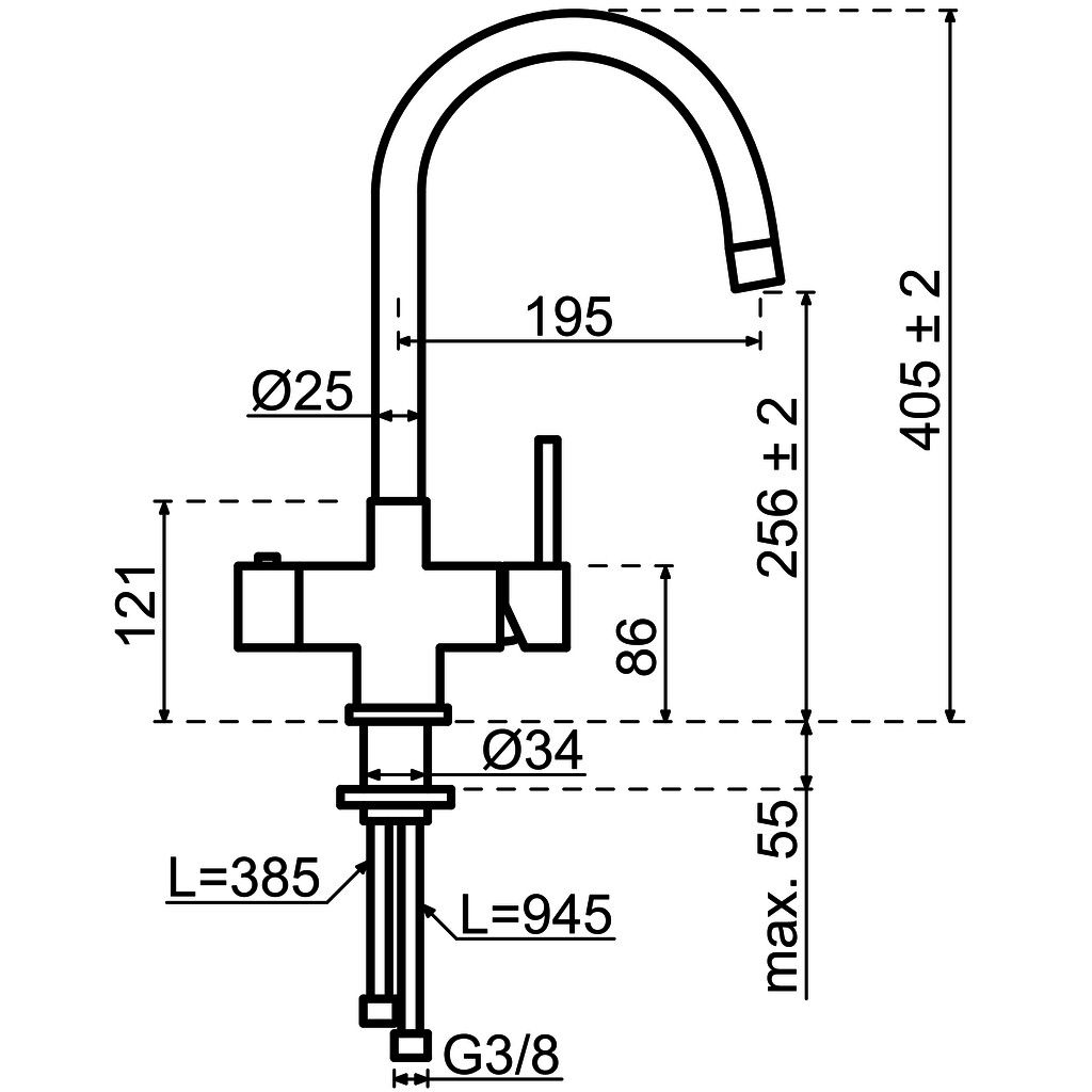 Dekorado kokendwaterkraan 350660 afbeelding 3