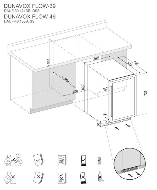 Dunavox DAUF39121DB inbouw wijnkast afbeelding 5