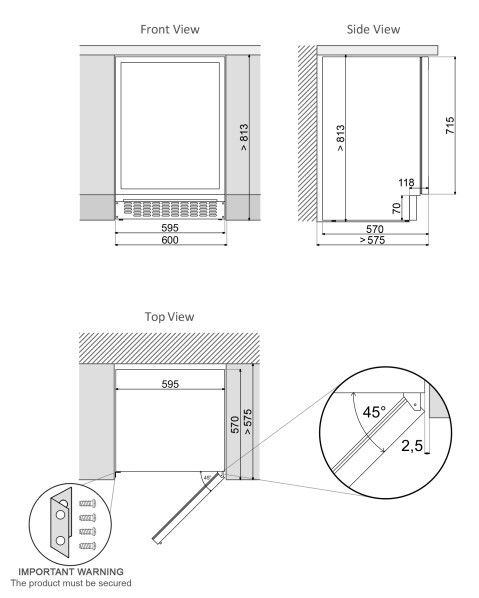 Dunavox wijnkast DAUF40138SS afbeelding 3