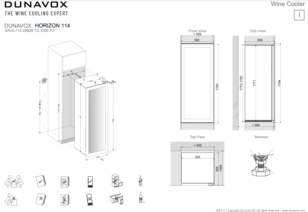 Dunavox DAVG114288DMBTO inbouw wijnkast afbeelding 5