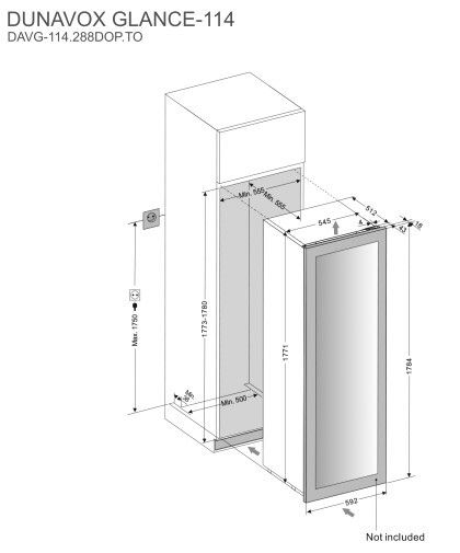 Dunavox wijnkast DAVG114288DOPTO afbeelding 3