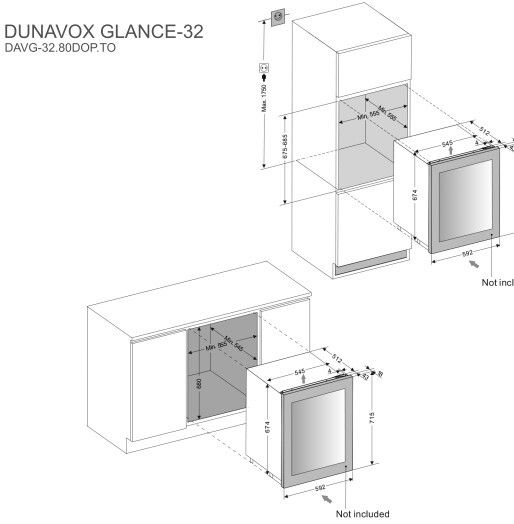 Dunavox wijnkast DAVG3280DOPTO afbeelding 3