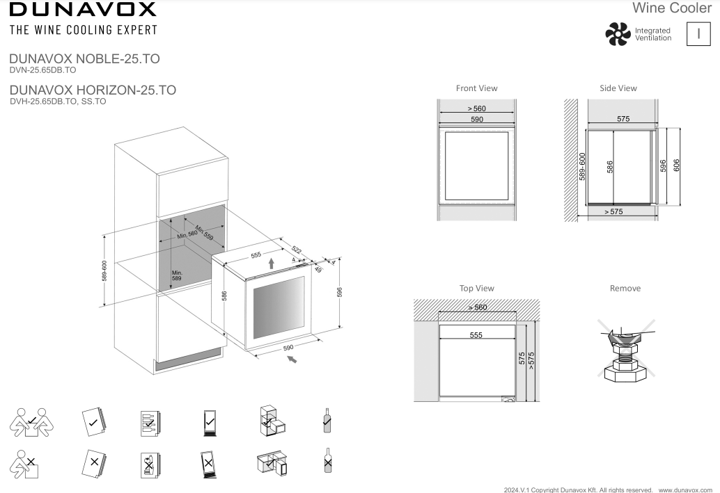 Dunavox wijnkast DVH2565DMBTO afbeelding 3