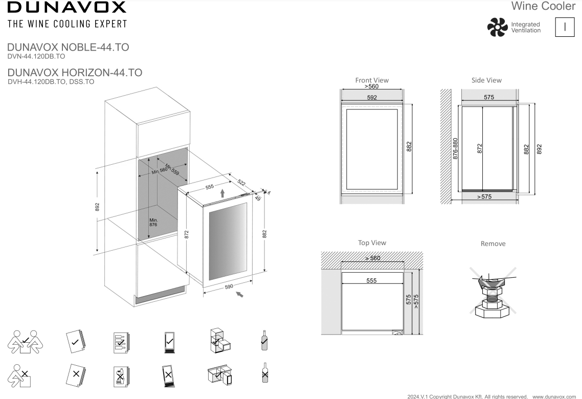 Dunavox DVN44120DBTO inbouw wijnkast afbeelding 5