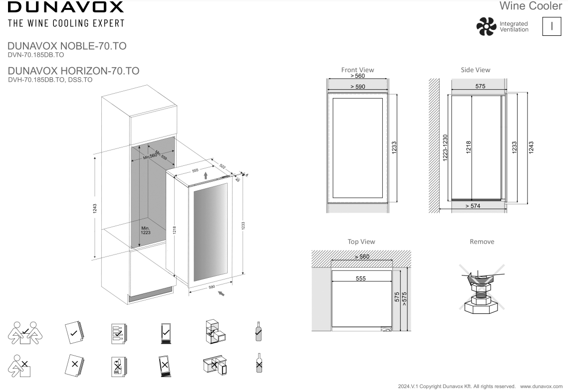 Dunavox DVN70185DBTO inbouw wijnkast afbeelding 5