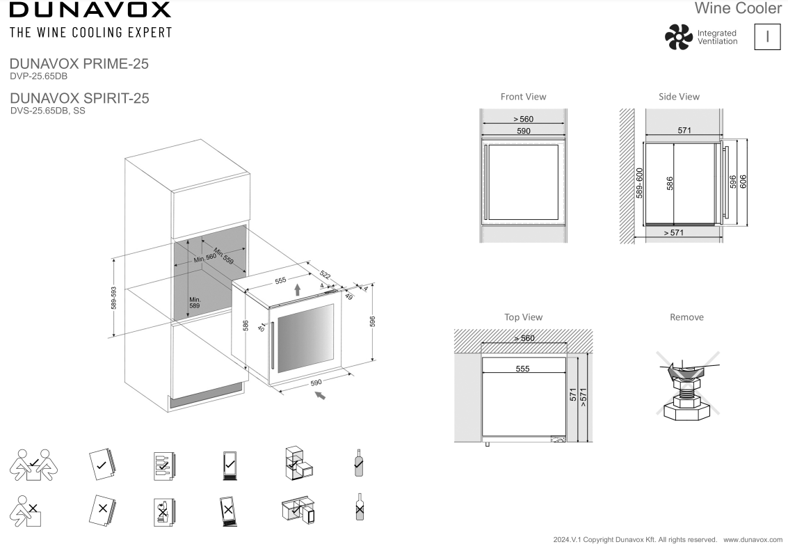 Dunavox DVS2565DMB inbouw wijnkast afbeelding 5