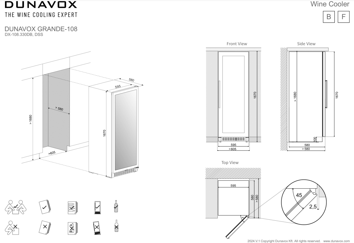 Dunavox wijnkast DX108330DMB afbeelding 3