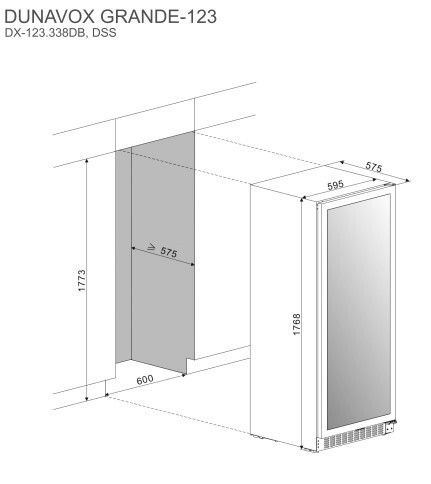 Dunavox wijnkast DX-123.338DSS afbeelding 3