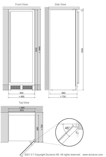 Dunavox wijnkast DX143468SS afbeelding 3
