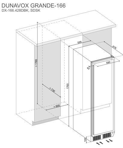 Dunavox DX166428SDSK vrijstaand wijnkast afbeelding 5