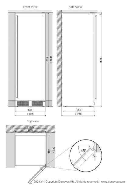 Dunavox wijnkast DX194490BK afbeelding 3
