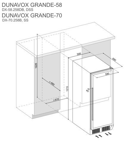Dunavox DX58258DB vrijstaand wijnkast afbeelding 5