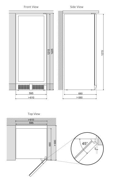 Dunavox wijnkast vrijstaand DX58258DB afbeelding 4