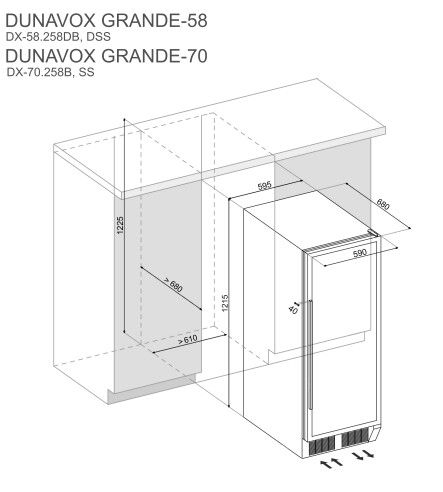 Dunavox DX58258DSS vrijstaand wijnkast afbeelding 5