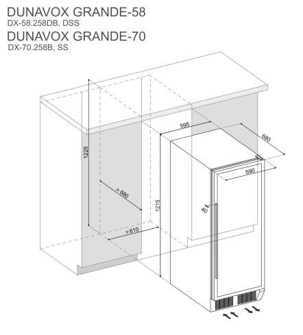 Dunavox DX70258SS vrijstaand wijnkast afbeelding 5