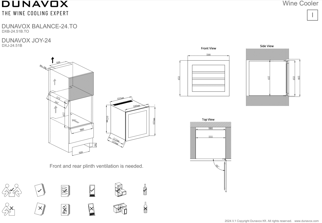Dunavox wijnkast DXB2451BTO afbeelding 3