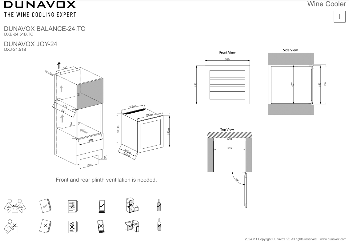 Dunavox wijnkast DXJ2451B afbeelding 3