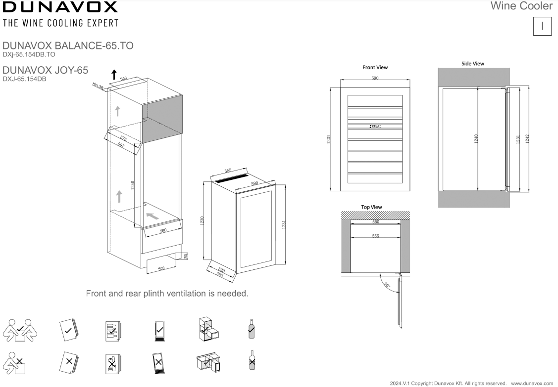 Dunavox wijnkast DXJ65154DB afbeelding 3