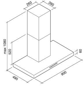 FALMEC afzuigkap PLANE90W3W afbeelding 3
