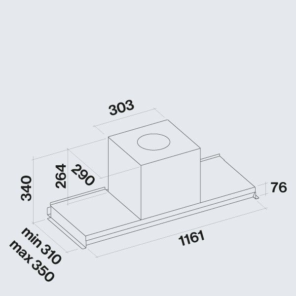 Falmec afzuigkap VIRGO120NDBL afbeelding 3