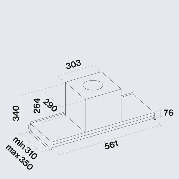 Falmec afzuigkap VIRGO60W3BL afbeelding 3