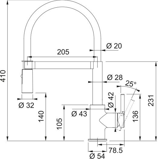 Franke 1150725838  keukenkraan afbeelding 5