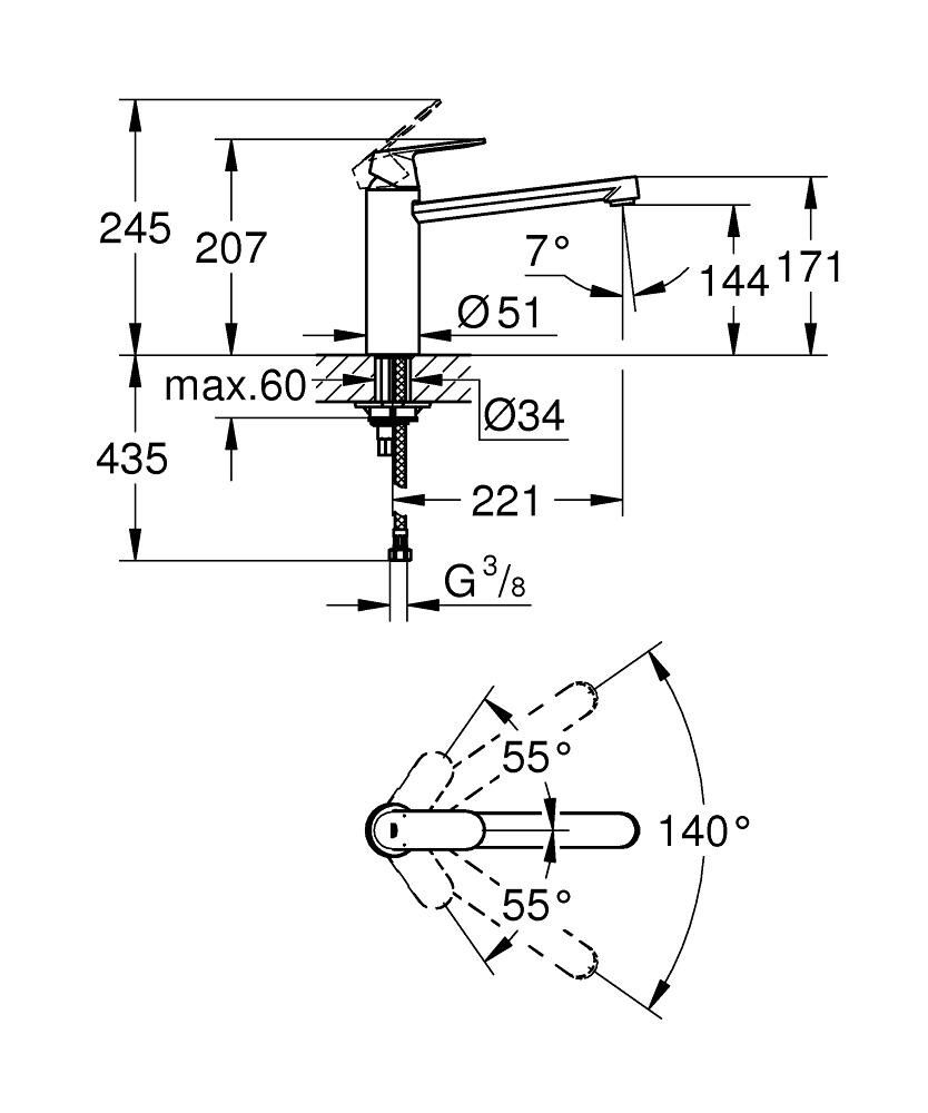 Grohe keukenkraan 90398 afbeelding 3