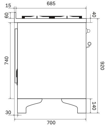 ILVE fornuis  MDI106NE3/MGC afbeelding 4