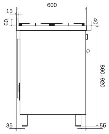 ILVE PI064WE3/SS  fornuis afbeelding 5