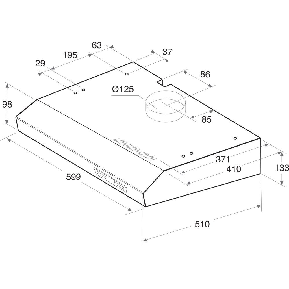 Indesit afzuigkap ISLK66LSX afbeelding 3