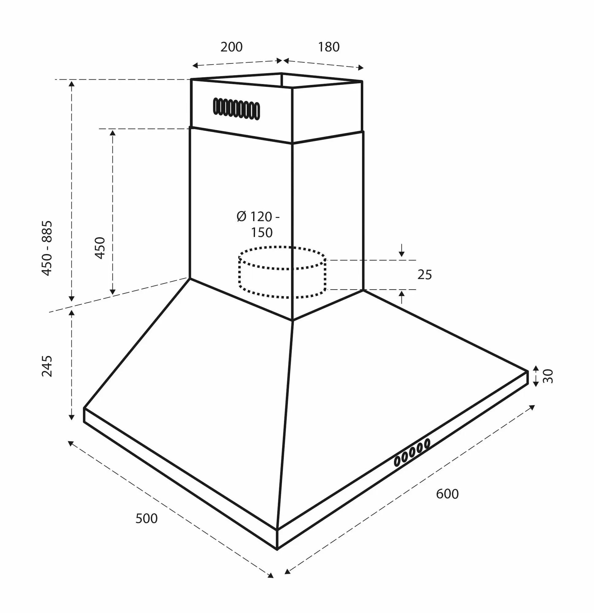 Inventum afzuigkap AKP6000RVS afbeelding 3
