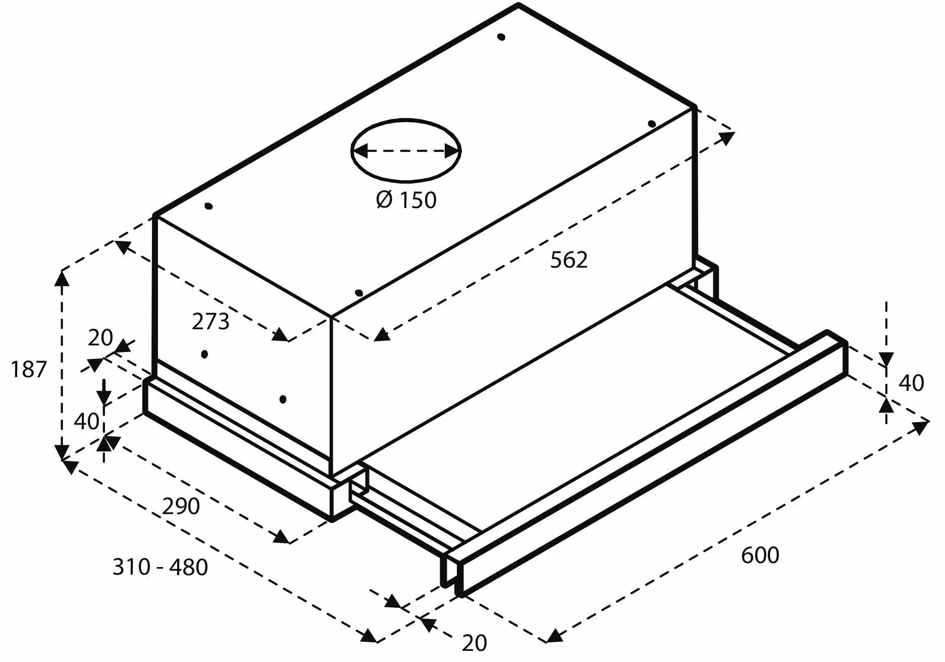 Inventum afzuigkap  AKV6004RVS afbeelding 4