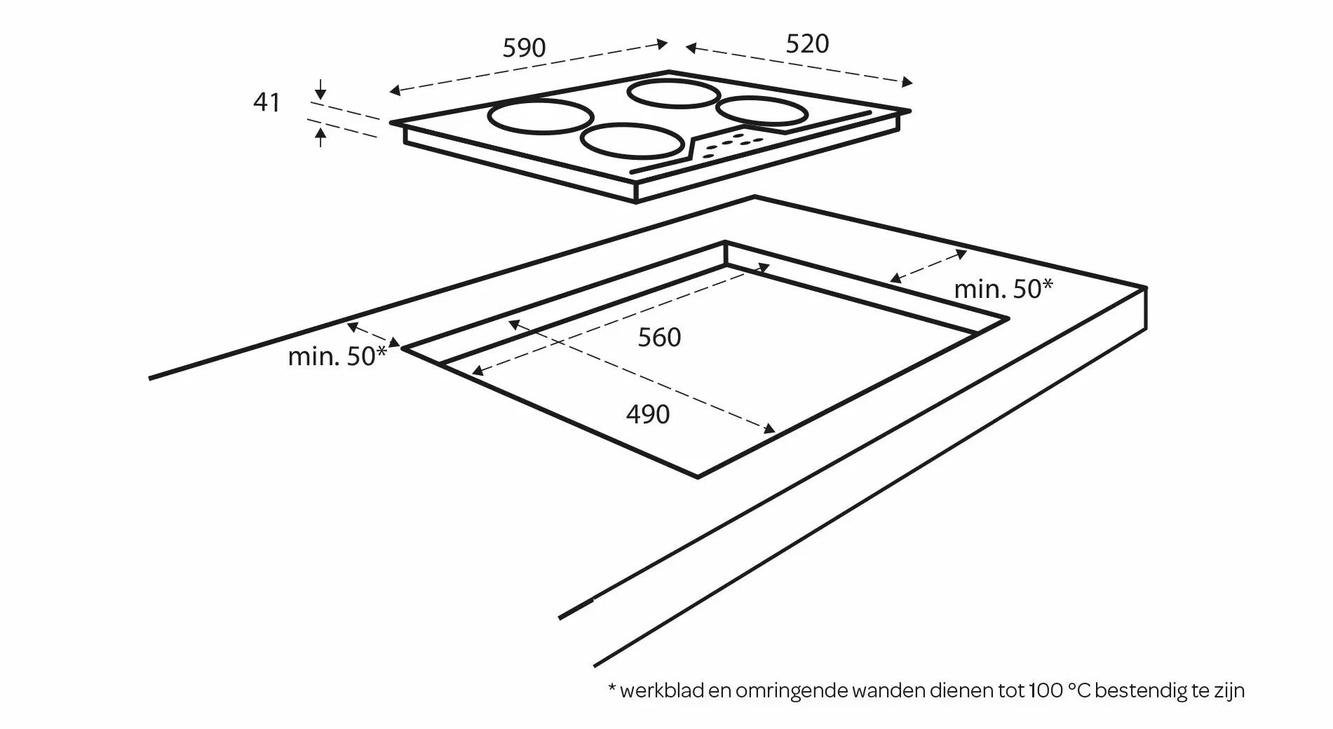 INVENTUM kookplaat inbouw IKC6031 afbeelding 4