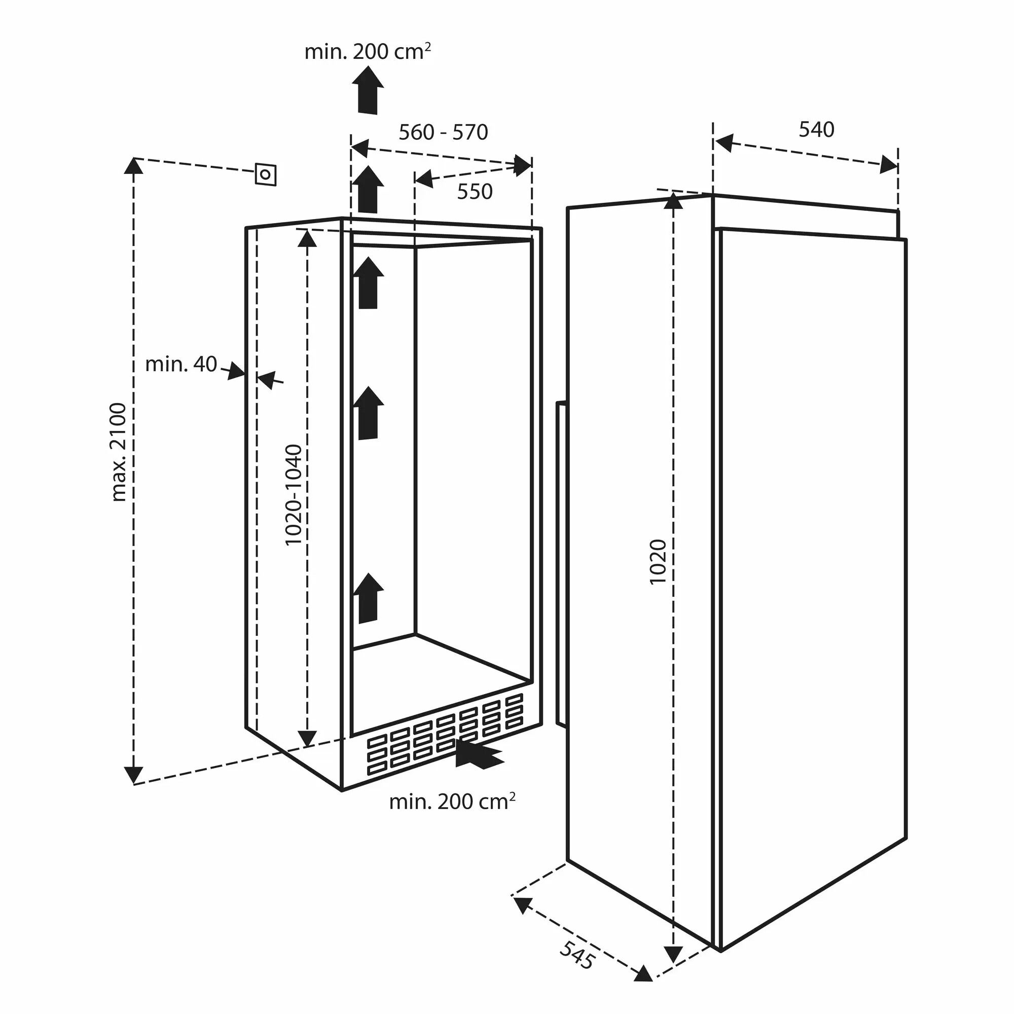 INVENTUM koelkast inbouw IKK1021D afbeelding 4