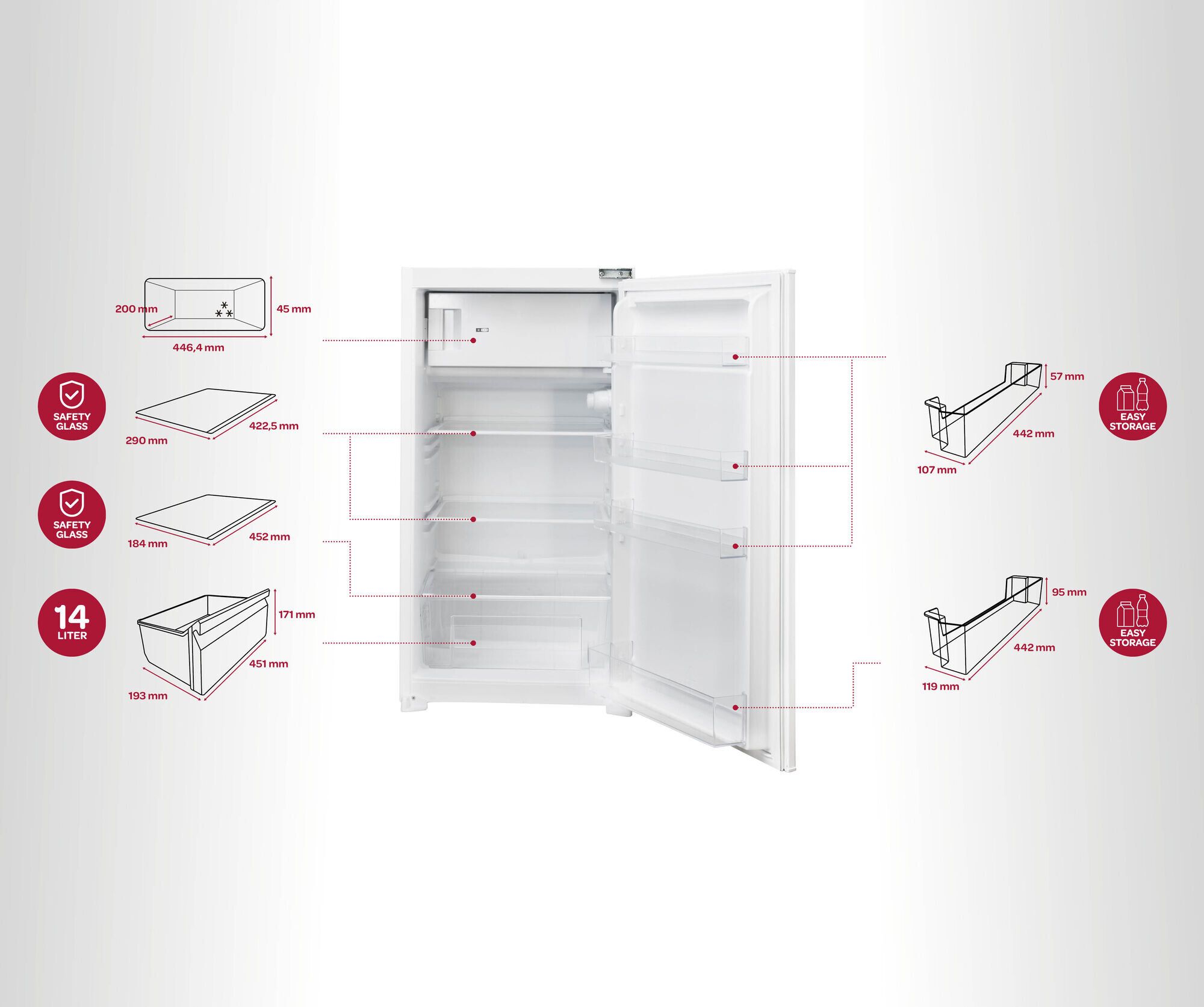 INVENTUM IKV1021S inbouw koelkast afbeelding 5