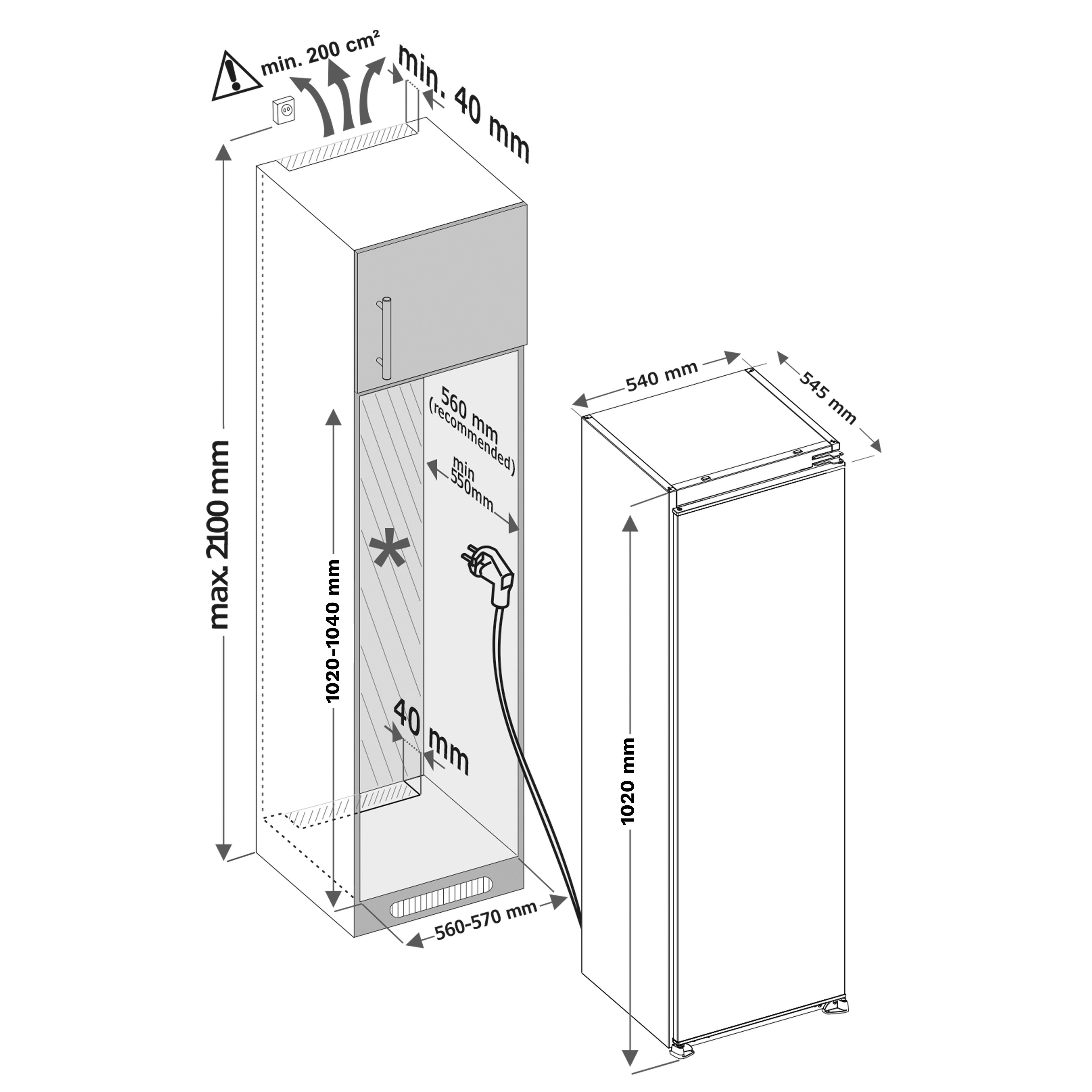 Inventum koelkast inbouw IKV1022S afbeelding 4